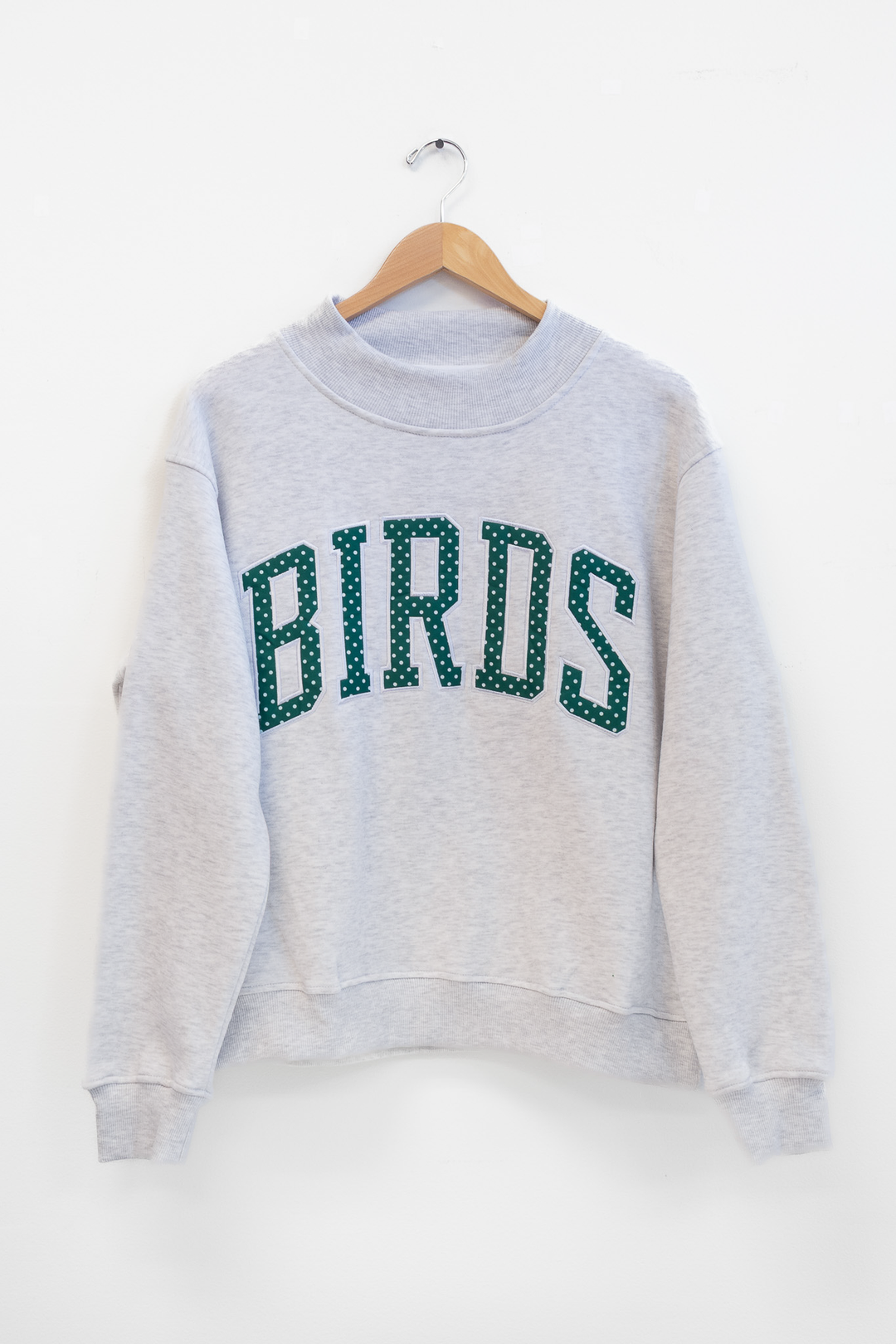 Philly Polka Dot Birds Mock Neck Sweatshirt