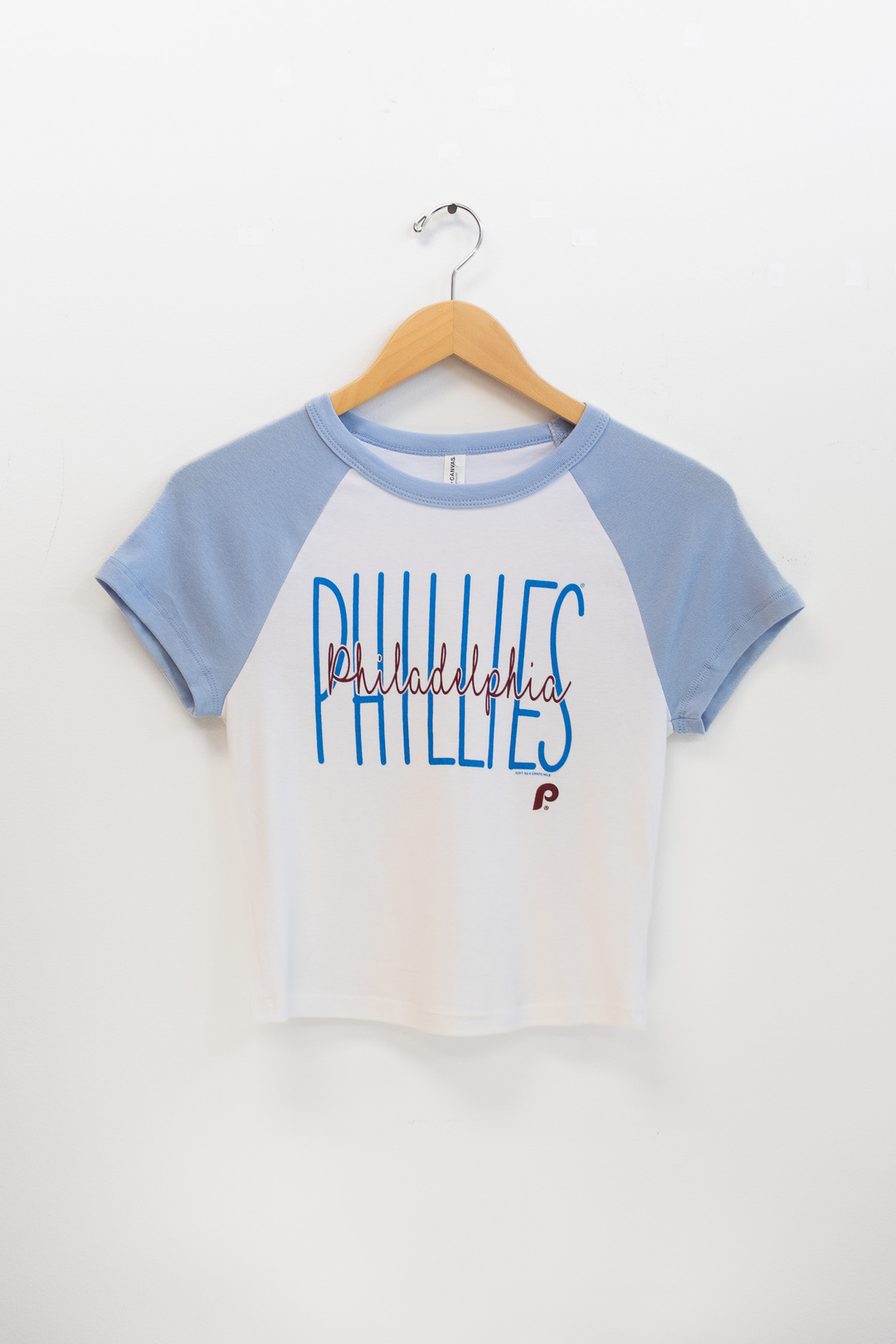 Philadelphia Phillies Light Blue &amp; Maroon Baby Tee