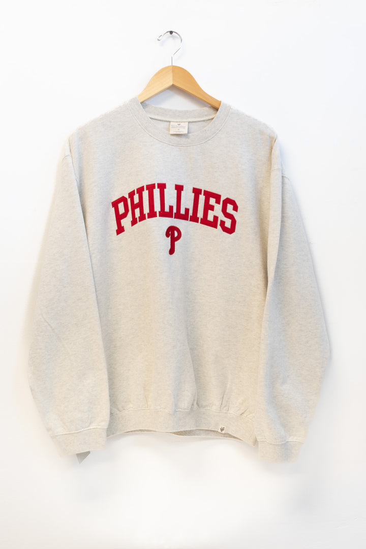 Philadelphia Phillies Oatmeal Embroidered Sweatshirt