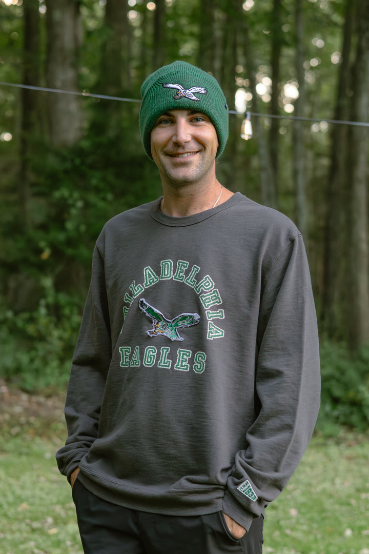 Philadelphia Eagles Historic Coal Calderwood WW French T Crew Men