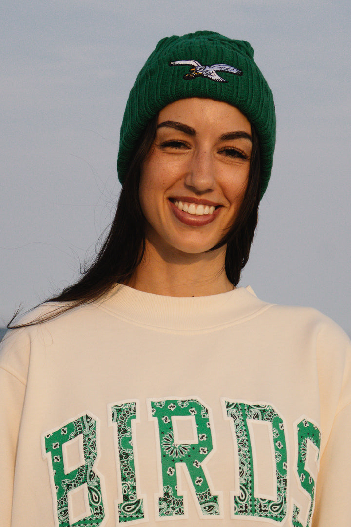 Philadelphia Eagles Historic Kelly Bow Cuff Knit Beanie