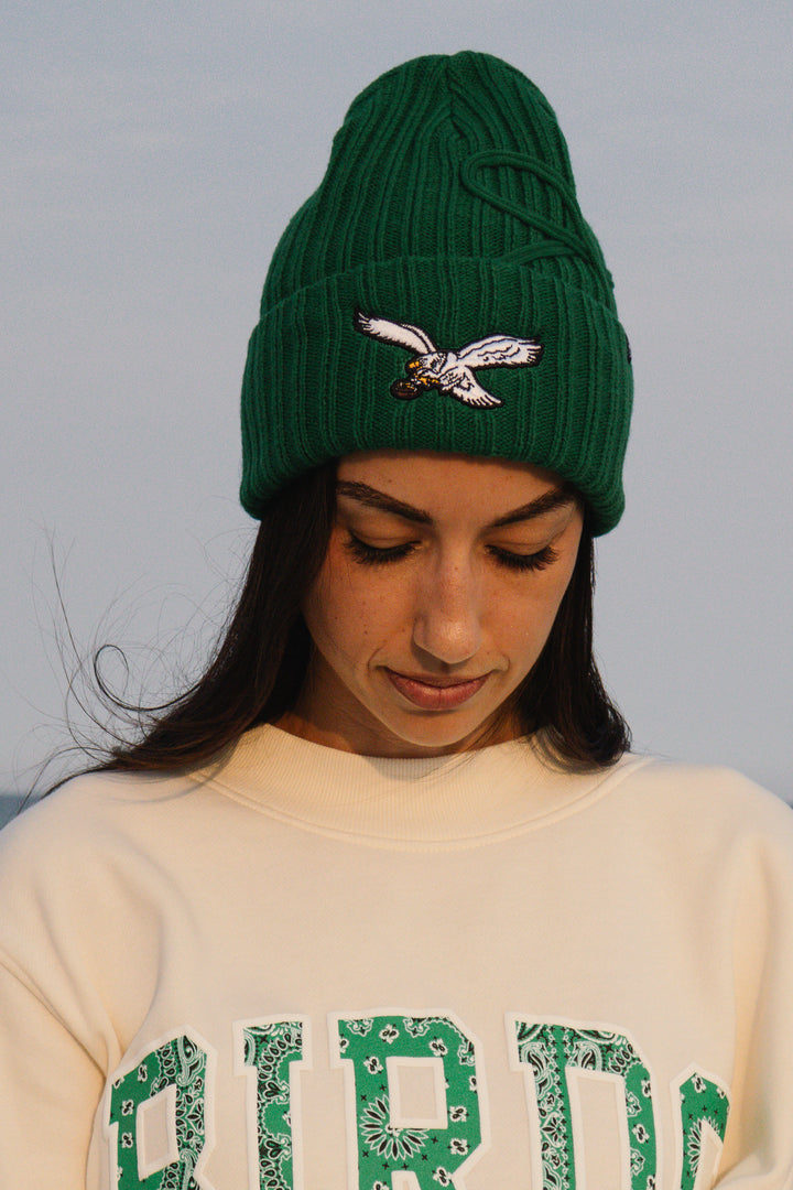 Philadelphia Eagles Historic Kelly Bow Cuff Knit Beanie