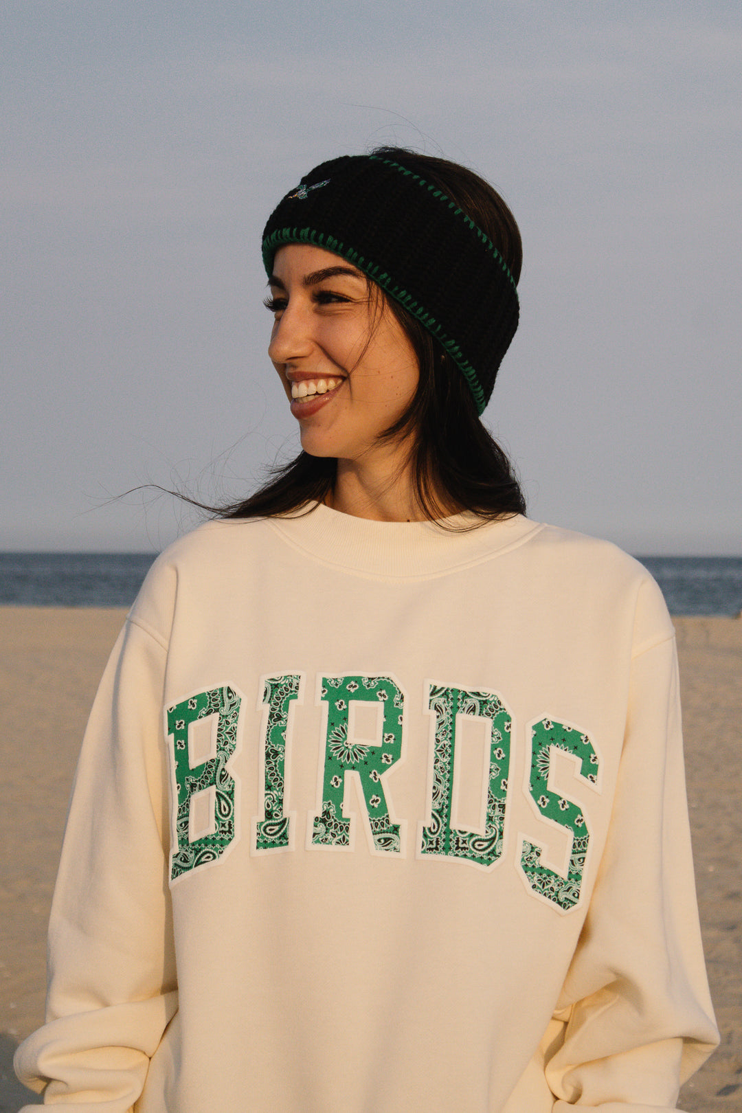 Philadelphia Eagles Historic Black Blanket Stitch Headband