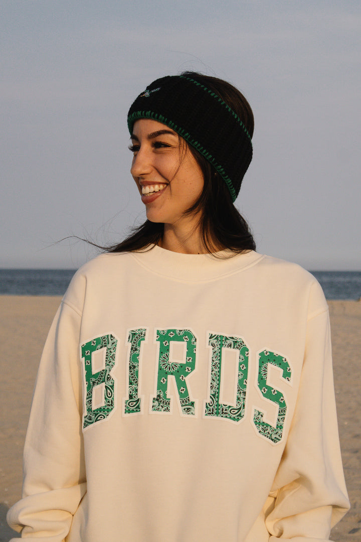 Philadelphia Eagles Historic Black Blanket Stitch Headband