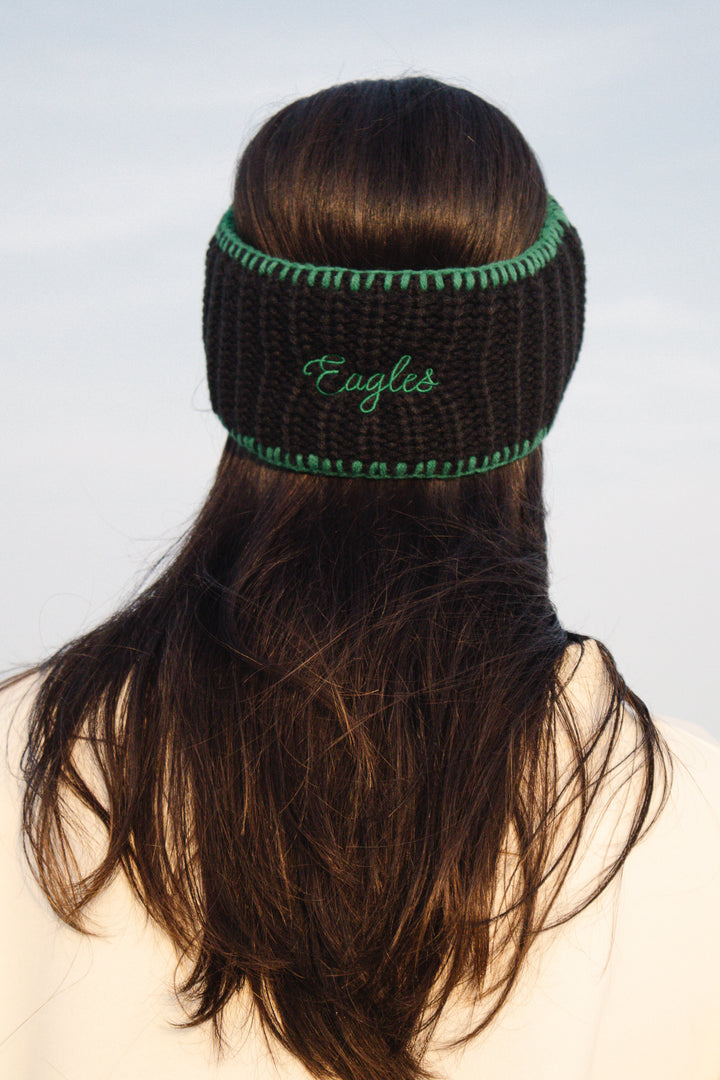Philadelphia Eagles Historic Black Blanket Stitch Headband