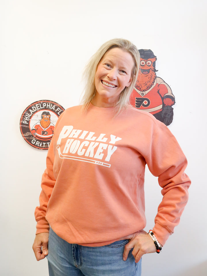 Philly Hockey Terracotta Crew Sweatshirt