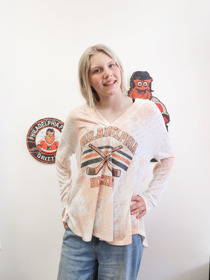 Philly Hockey lightweight long sleeve W/ hoodie