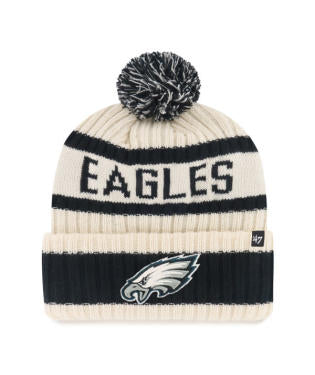 Philadelphia Eagles Natural Bering Cuff Knit w/ Pom