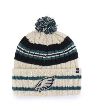 Philadelphia Eagles Natural Hone Cuff Knit w/ Pom