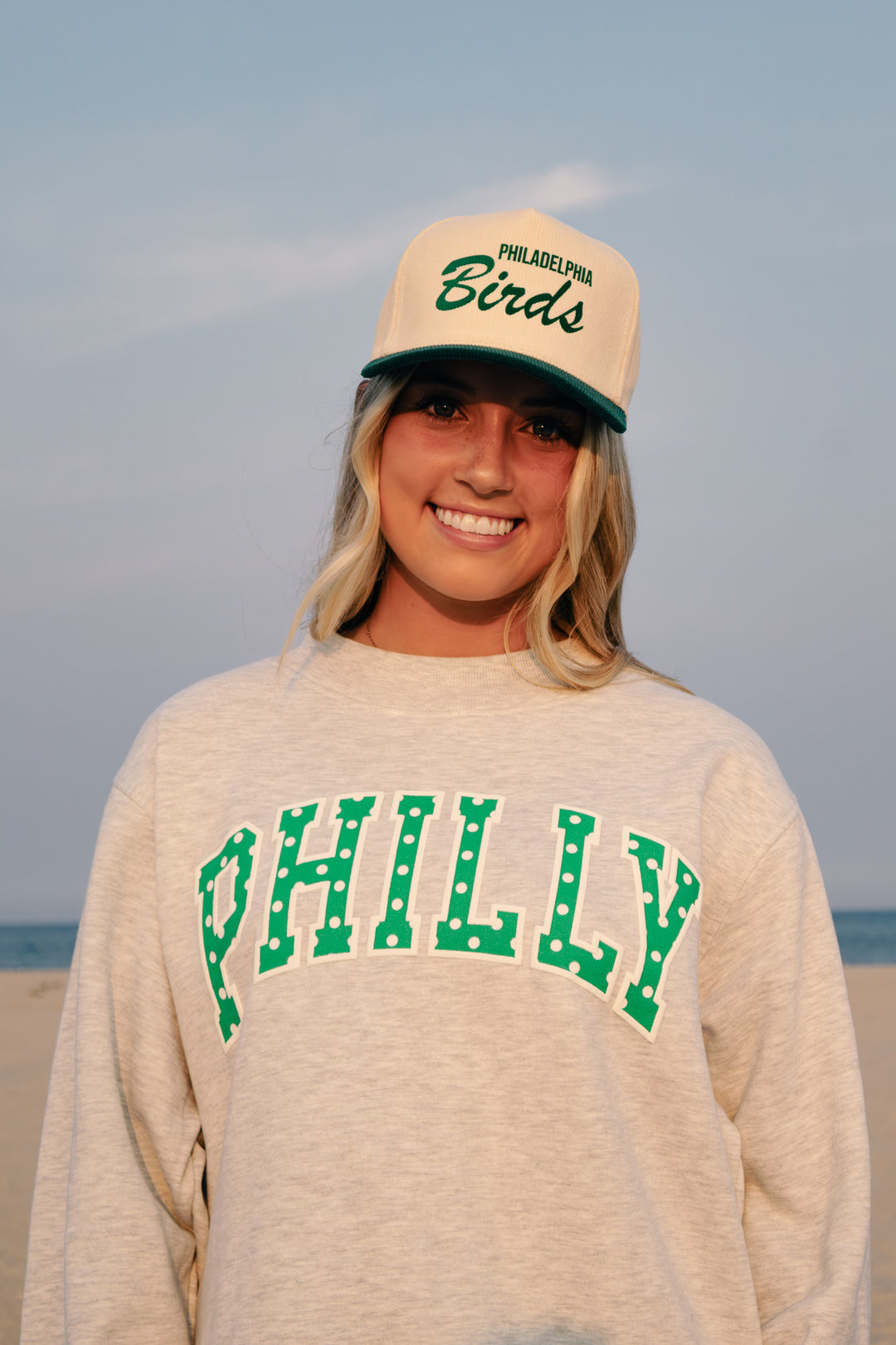 Philly Green Corduroy Birds Hat