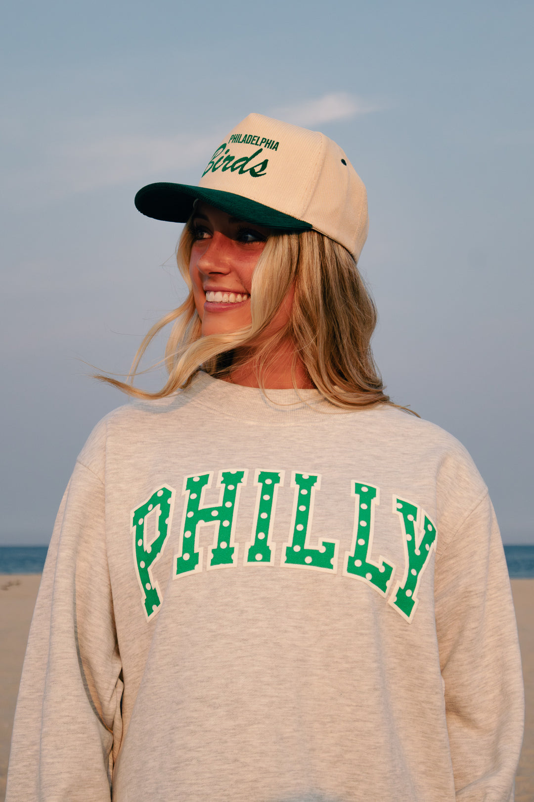 Philly Green Corduroy Birds Hat