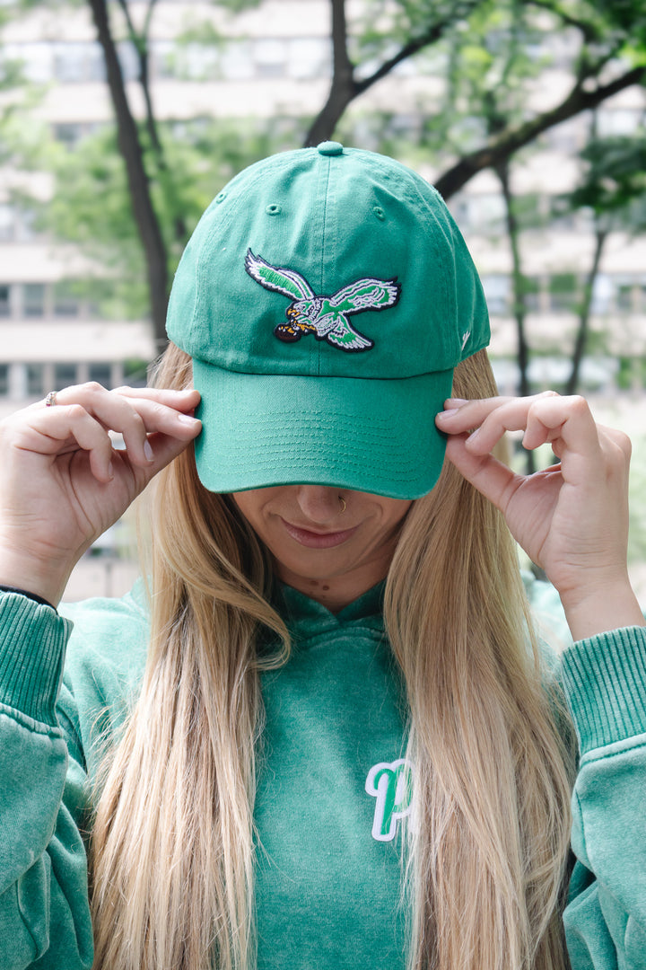 Women Philadelphia Eagles Kelly Green Clean Up Adjustable Hat