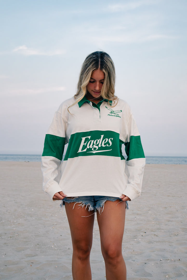 Philadelphia Eagles White Rugby Sweatshirt