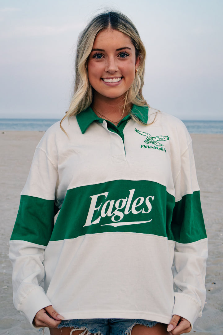 Philadelphia Eagles White Rugby Sweatshirt