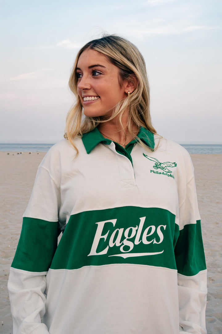 Philadelphia Eagles White Rugby Sweatshirt