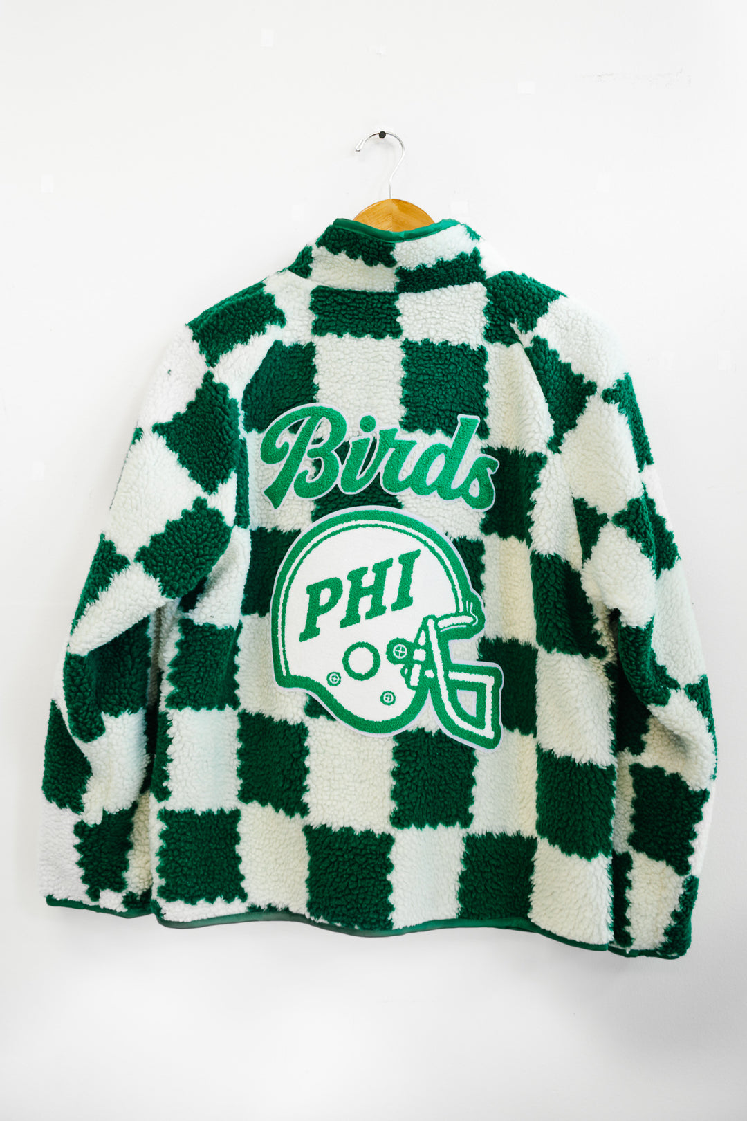 Philly Football Checkered Sherpa Snap Down Jacket