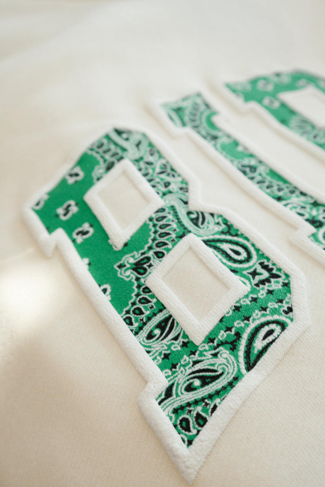 Philly Football Oversized Natural Bandana Puff Mock Neck Sweatshirt