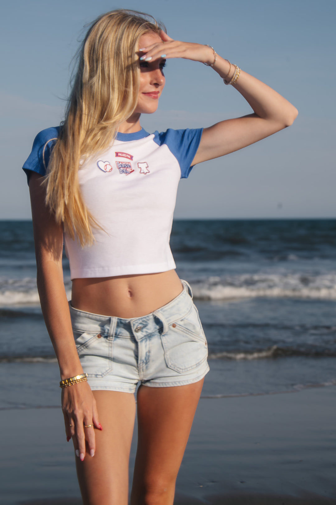 Philly Royal Multi Patch Baby Tee