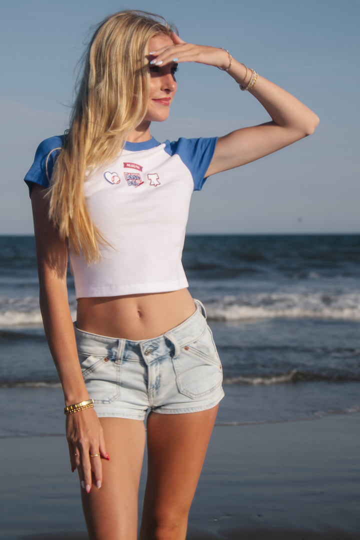 Philly Royal Multi Patch Baby Tee