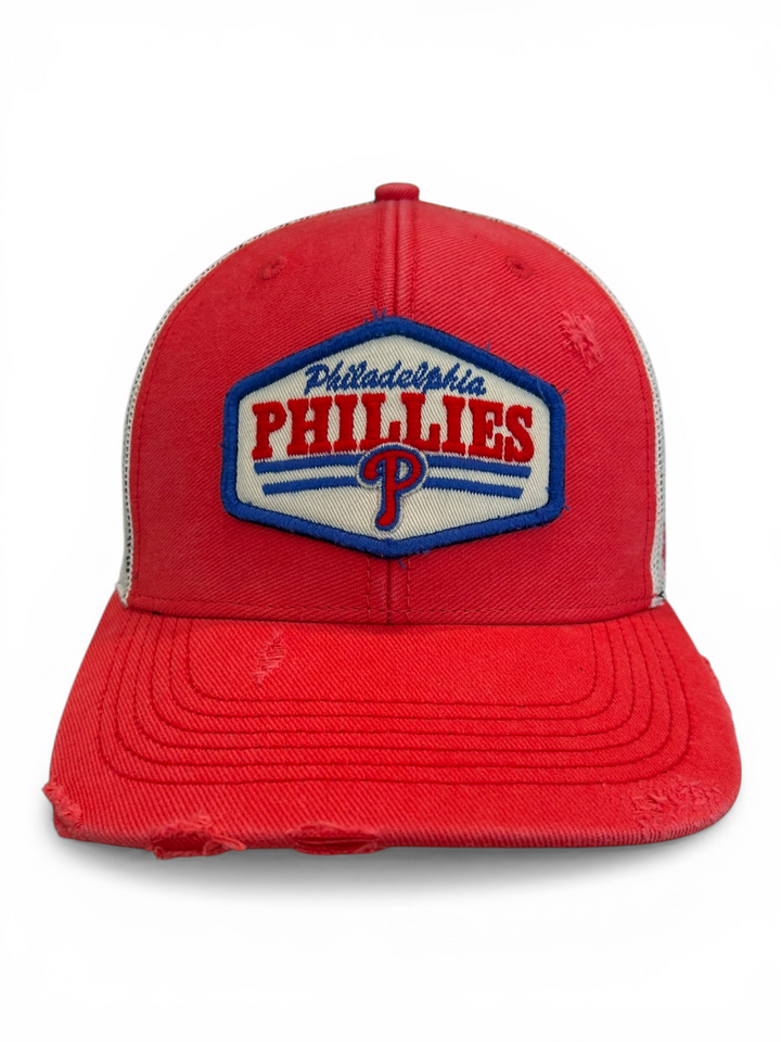 Philadelphia Phillies Light Habanero Red Trucker