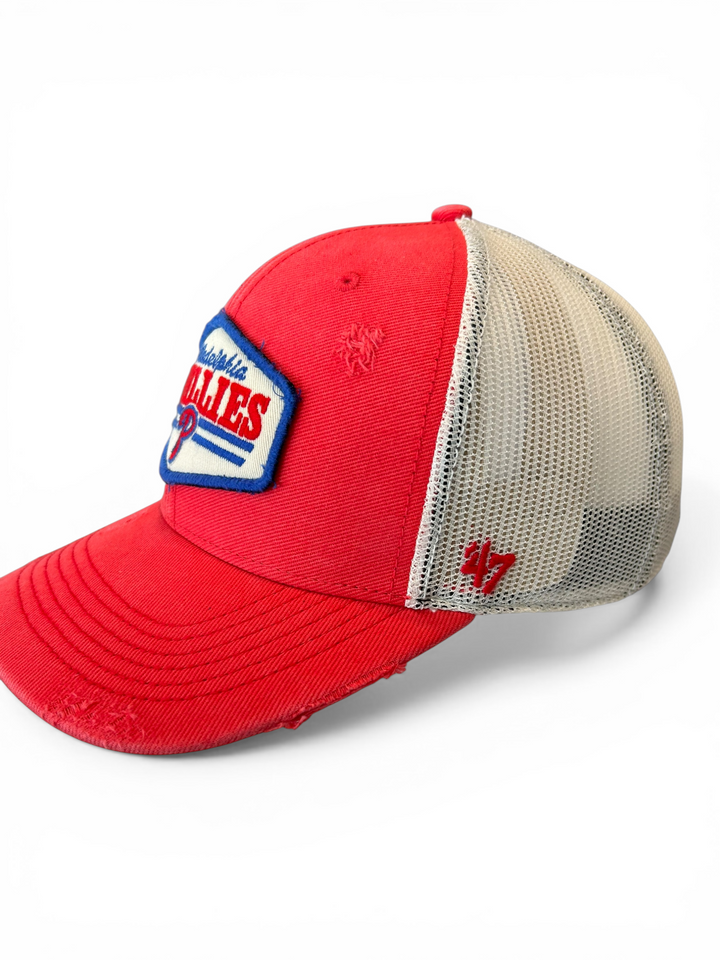 Philadelphia Phillies Light Habanero Red Trucker