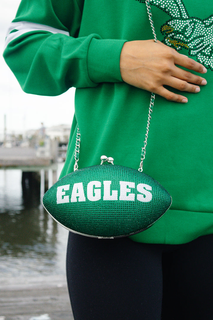 Philadelphia Eagles Team Color Crystal Football Purse