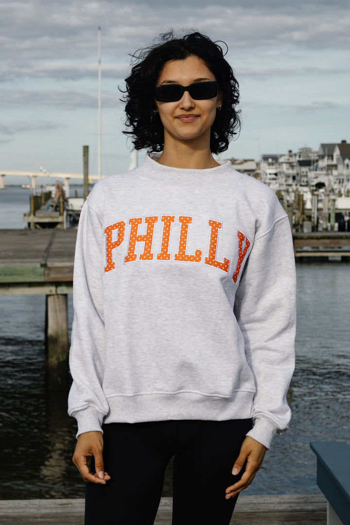 Philly Hockey Polka Dot Mock Neck Sweatshirt