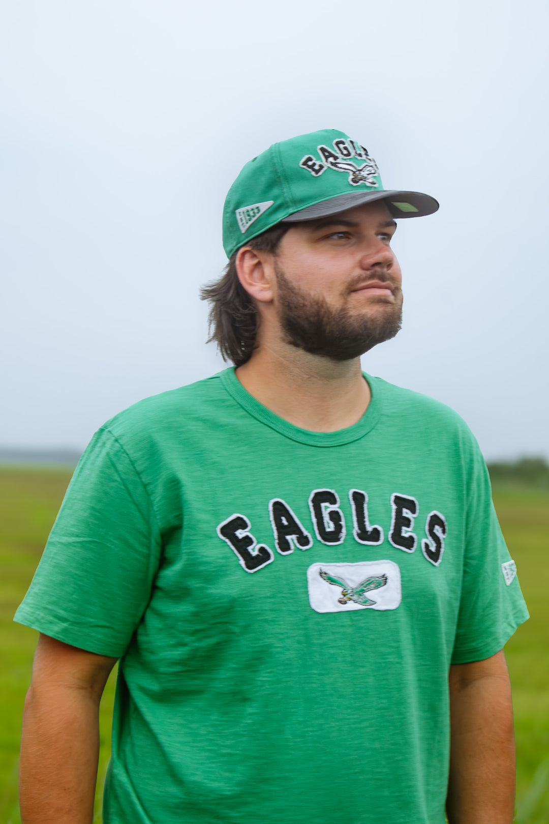 Philadelphia Eagles Historic Mixed Green Calderwood Hitch Adjustable Hat