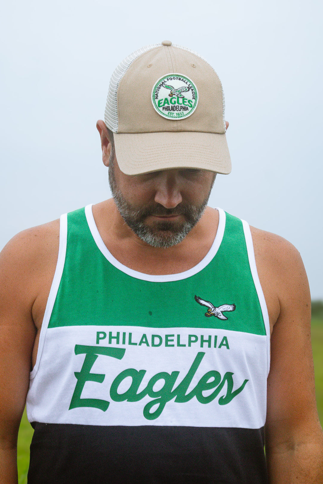 Philadelphia Eagles Historic Khaki Felton Clean Up Mesh Adjustable Hat