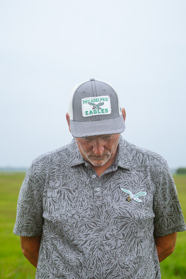 Philadelphia Eagles Egremont Charcoal Well-Worn Adjustable Trucker Hat