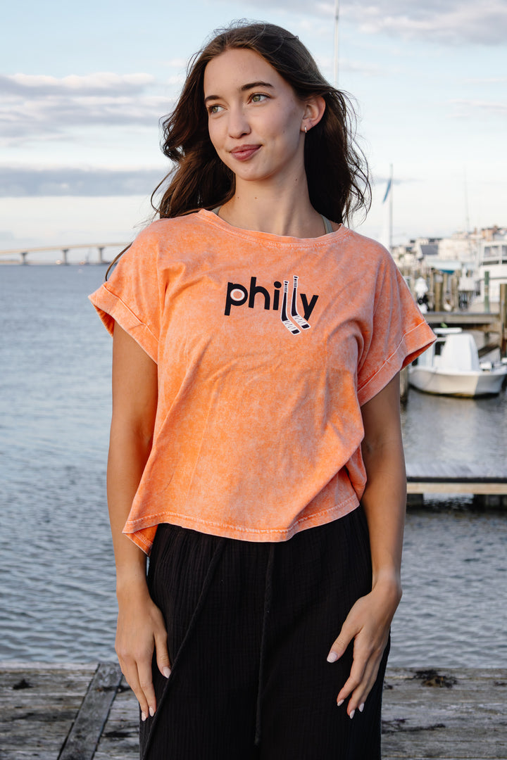 Philly Hockey Sticks Washed T-Shirt