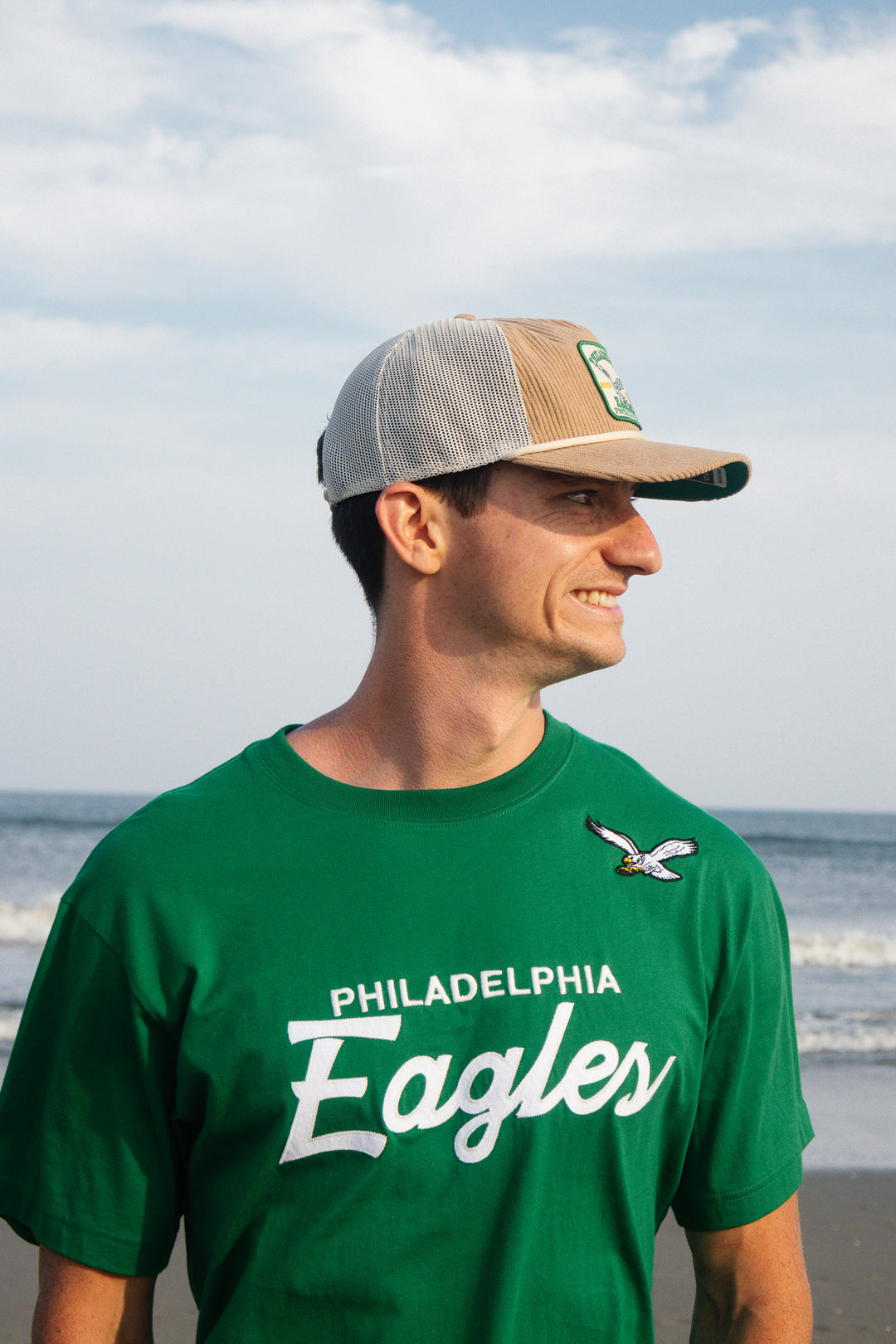 Philadelphia Eagles Historic Khaki  Cordlandia Hitch Adjustable Hat