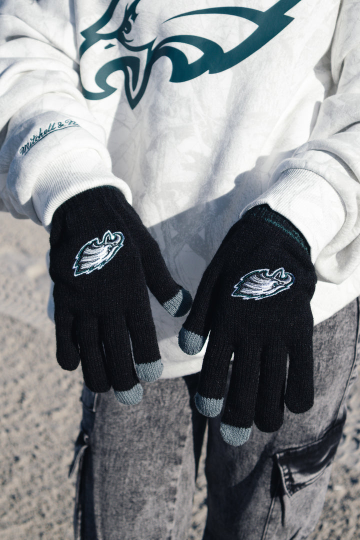 Men Philadelphia Eagles Black Static Glove