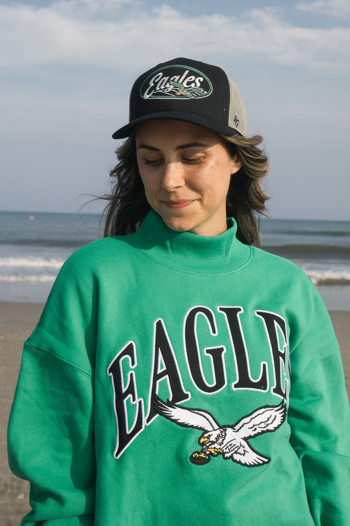 Philadelphia Eagles Historic Black Enfield Strap Trucker Hat