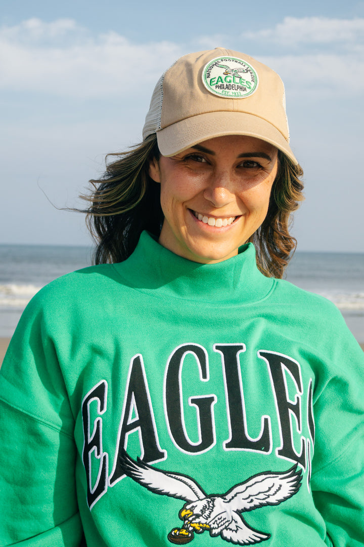 Philadelphia Eagles Historic Khaki Felton Clean Up Mesh Adjustable Hat