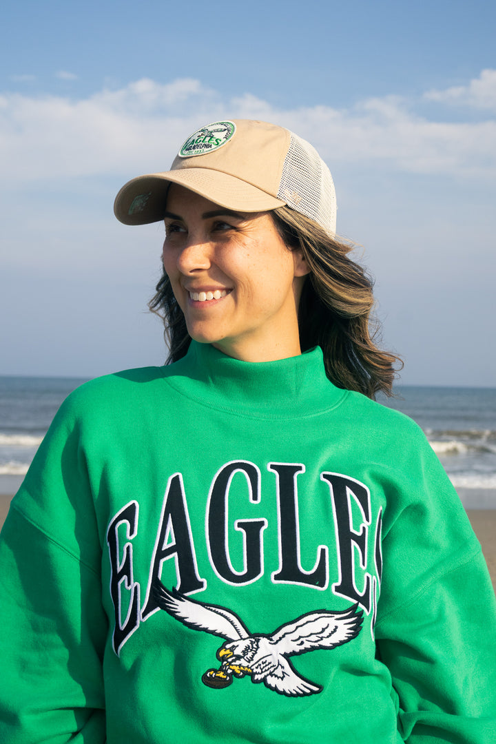 Philadelphia Eagles Historic Khaki Felton Clean Up Mesh Adjustable Hat