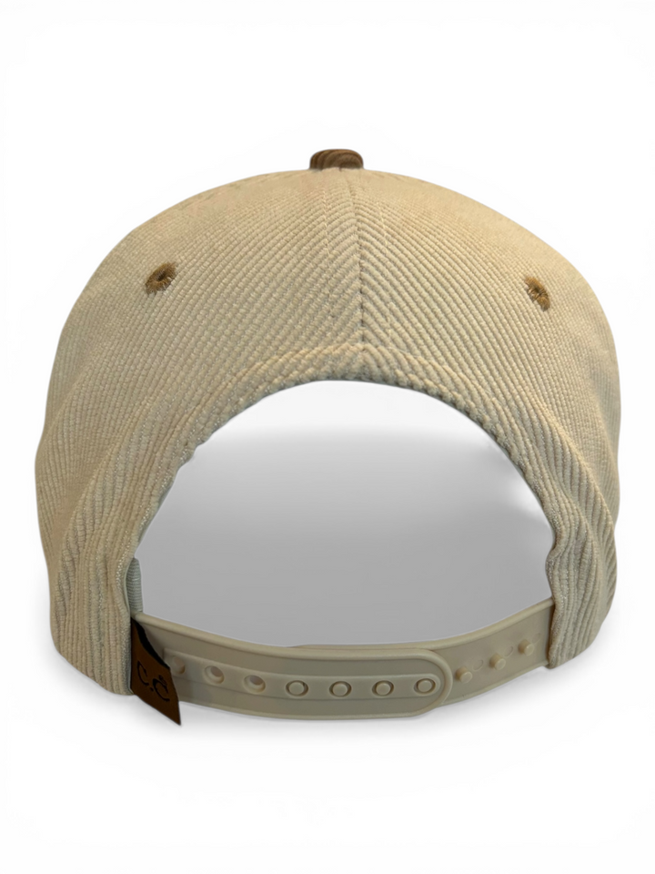 Women Philly Tan Corduroy Birds Hat
