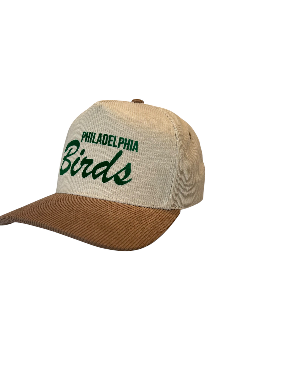 Women Philly Tan Corduroy Birds Hat