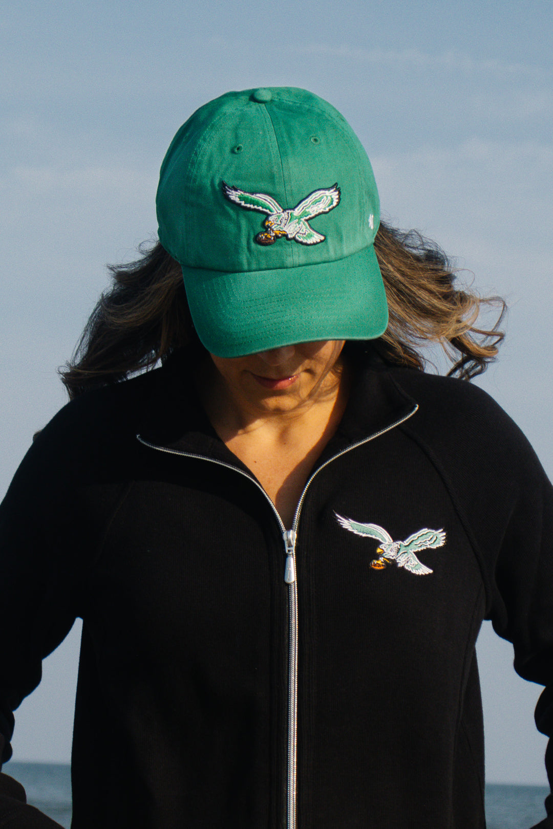 Women Philadelphia Eagles Kelly Green Clean Up Adjustable Hat