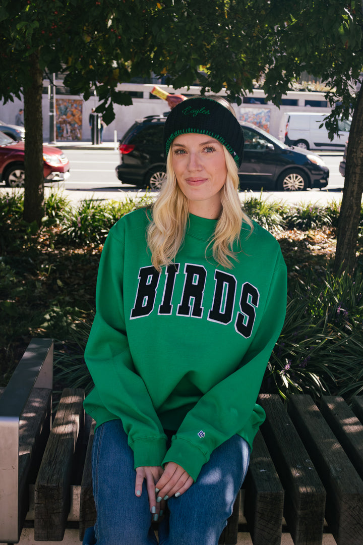 Philly Football Birds Kelly Green Mock Neck Sweatshirt