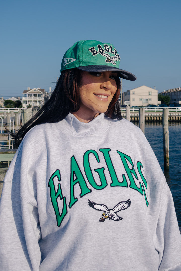 Philadelphia Eagles Vantage Gray Mock Neck Sweatshirt