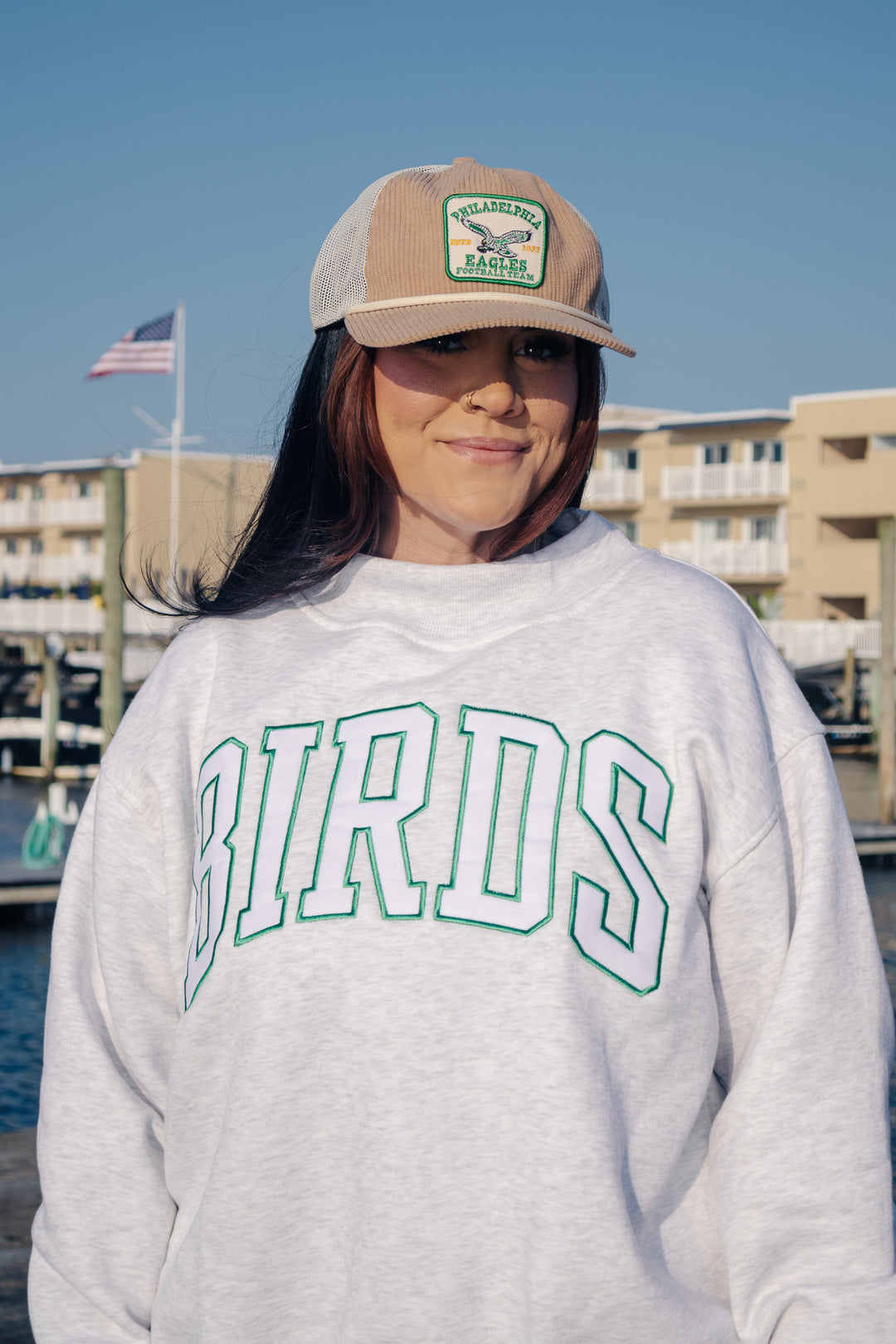 Philadelphia Eagles Historic Khaki Cordlandia Hitch Adjustable Hat