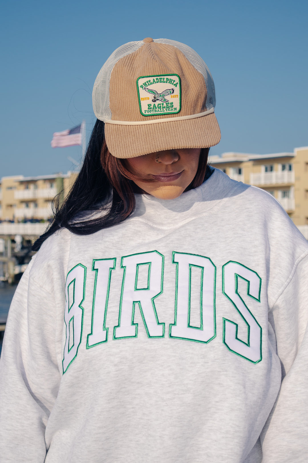 Philadelphia Eagles Historic Khaki Cordlandia Hitch Adjustable Hat