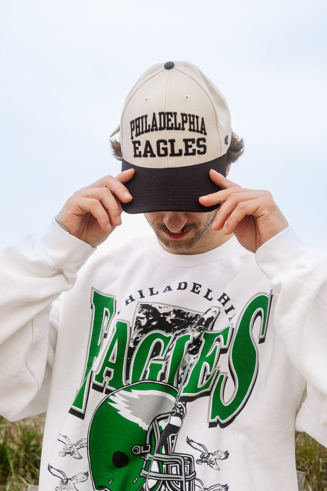 Philadelphia Eagles Bone Broke Line Loop MVP Hat