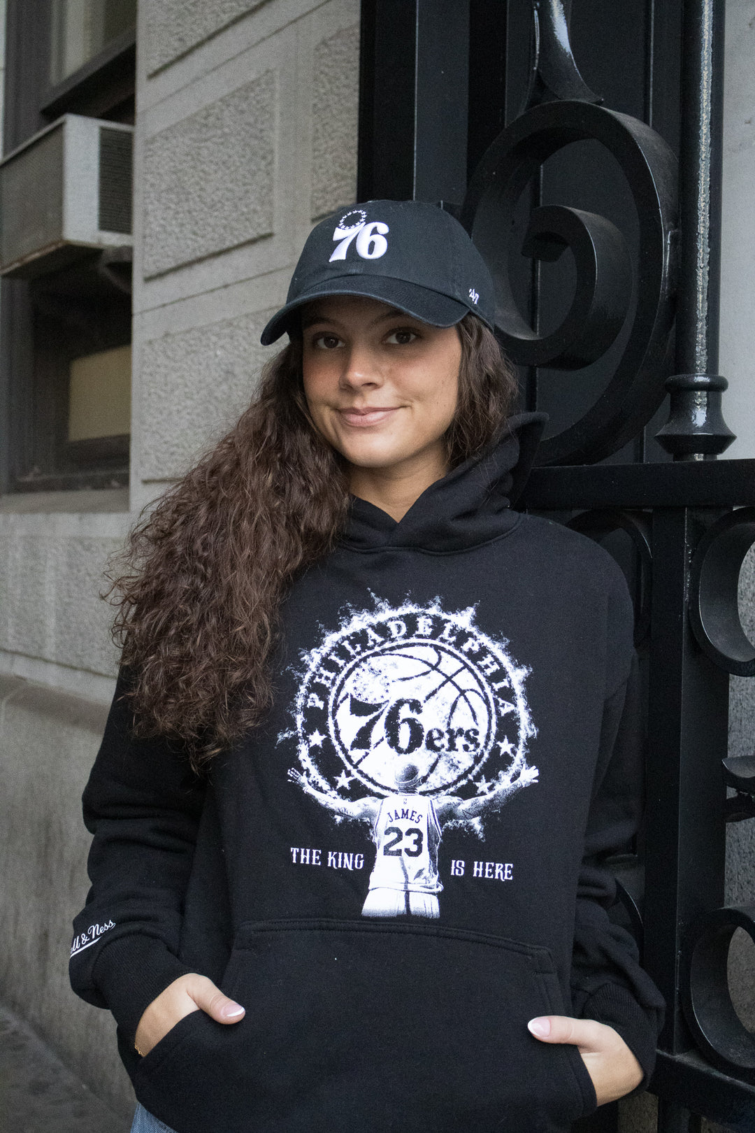 Philadelphia 76ers LeBron James Mitchell &amp; Ness Black Witness Hoodie