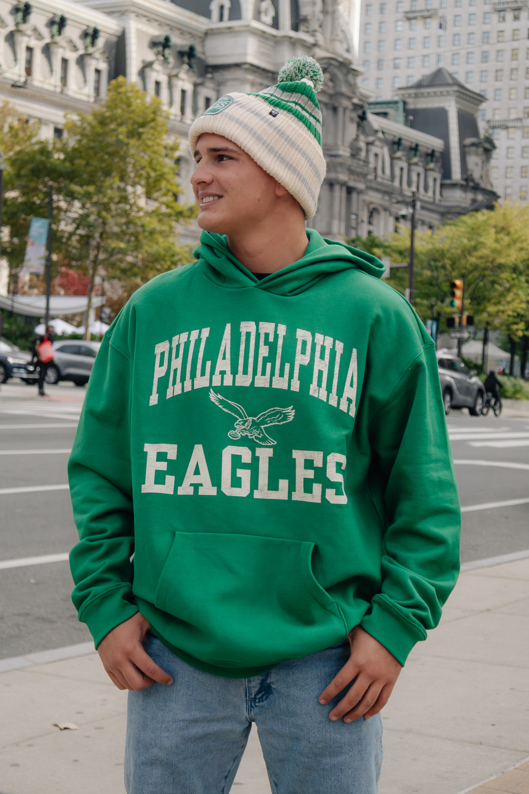 Philadelphia Eagles Historic Campus Stack Arched Foundation Hoodie