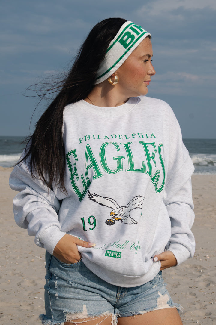Philadelphia Eagles Ash Crew Sweatshirt