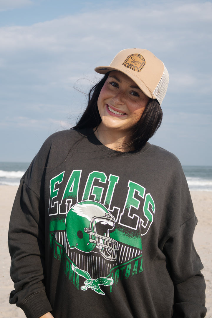 Philadelphia Eagles Historic Khaki Bonehide Strap Trucker  Adjustable Hat