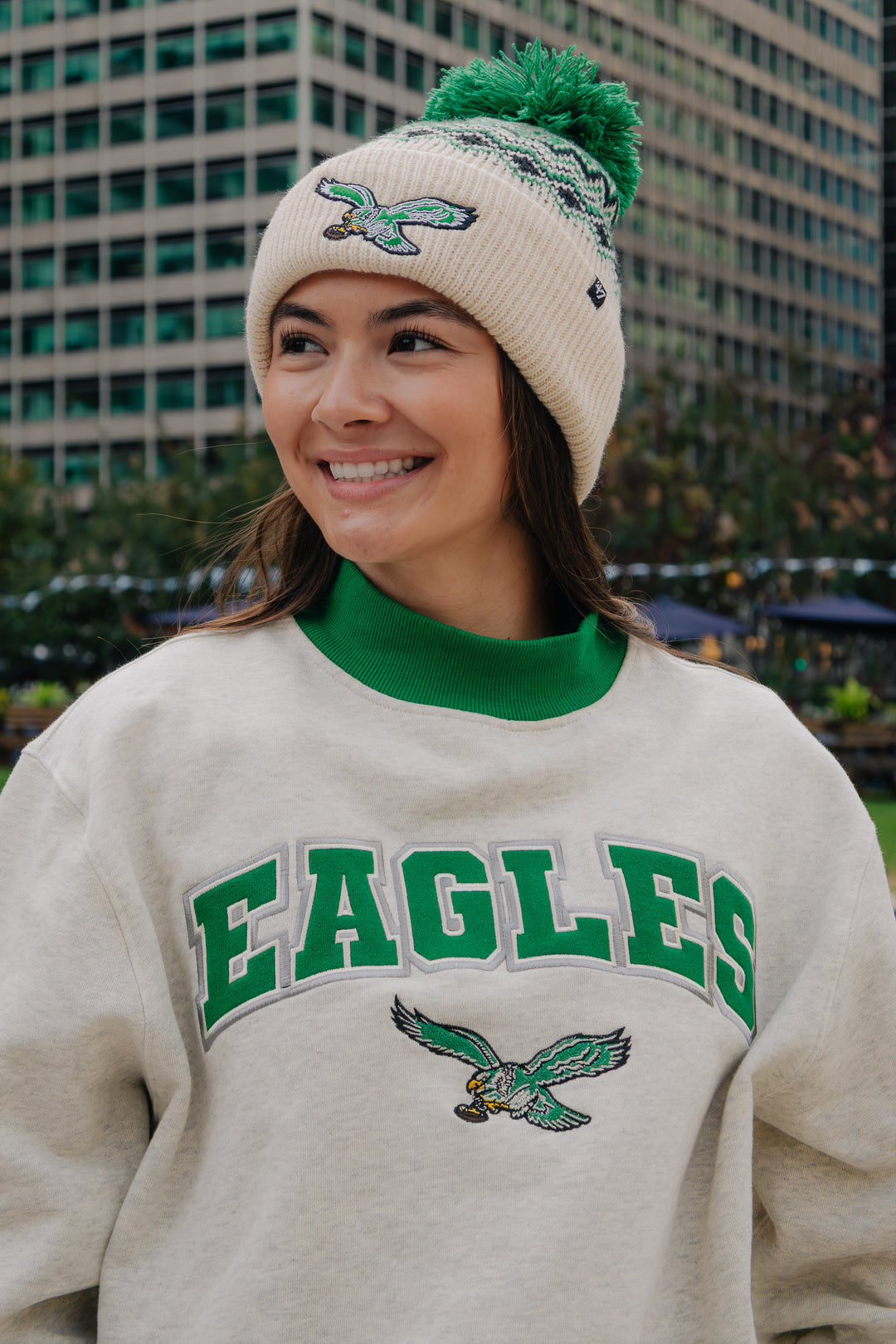 Philadelphia Eagles Elsa Cuff Knit w/ Pom