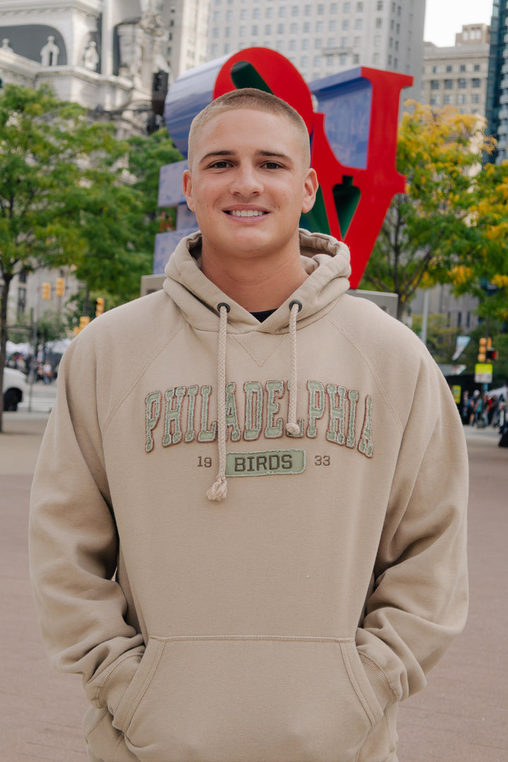 Philly Birds Distressed Patch Hoodie